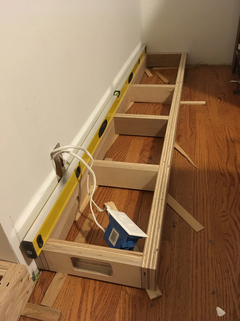 leveled bookcase plaform