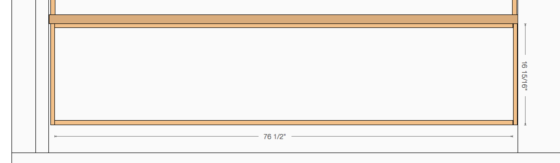 front dimensions of the window seat cabinet