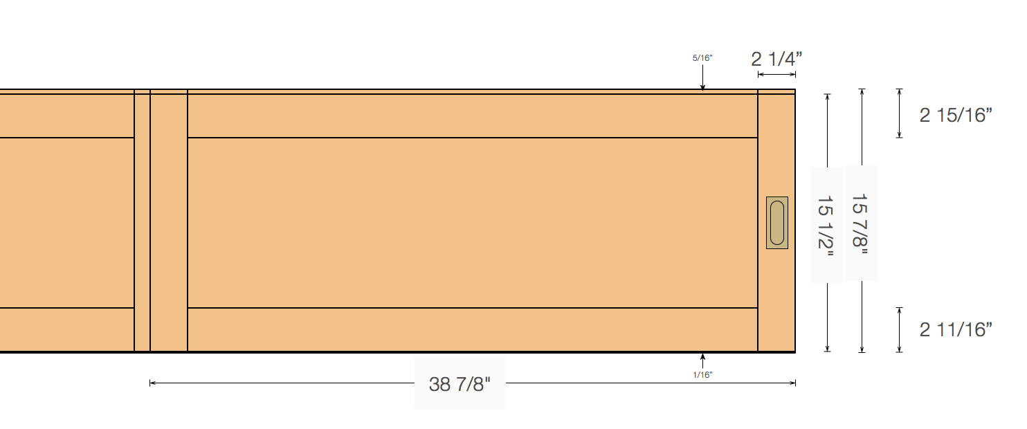 cabinet door with dimensions