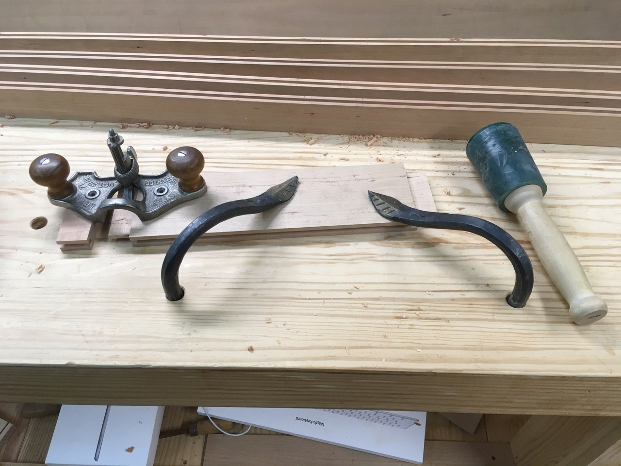 using the router plane to clean up a tenon cheek
