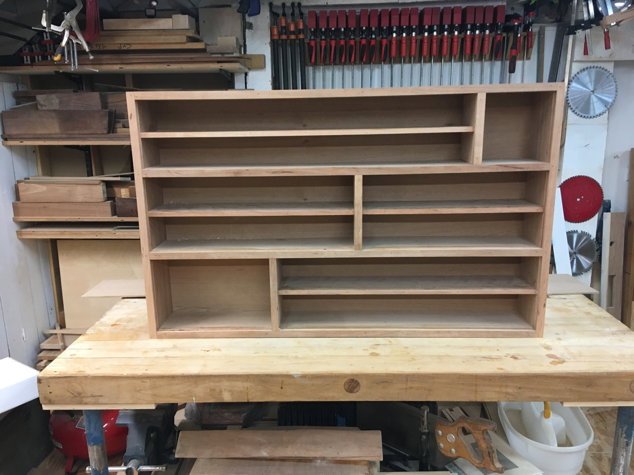 Cabinet with frame and no doors