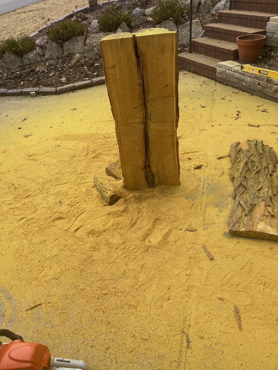 Rest of the osage orange log