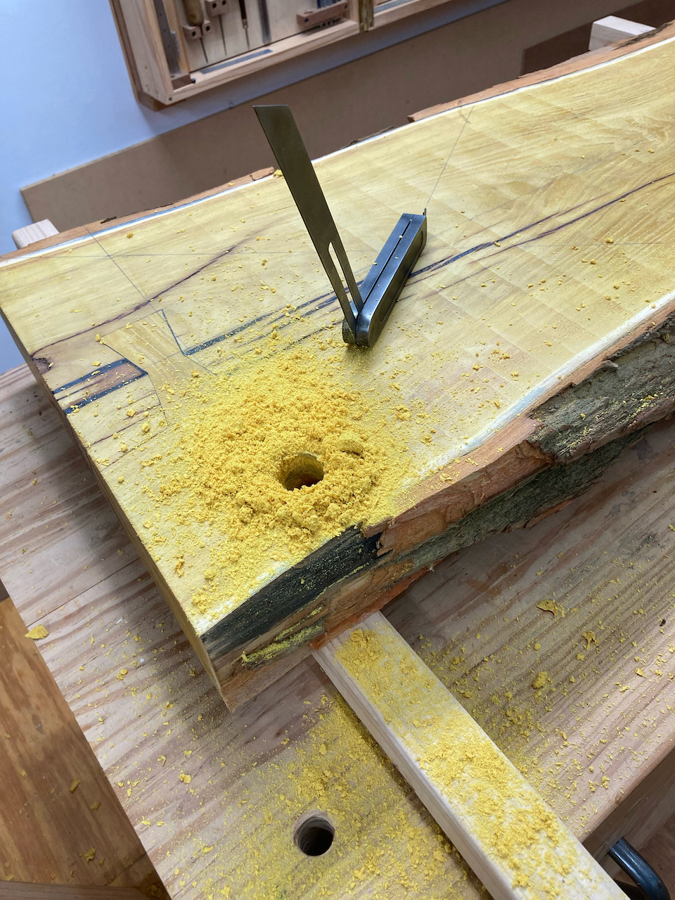 Tough wood to drill through